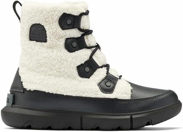 SOREL Explorer II Joan Cozy Boot - Black, Sea Salt -