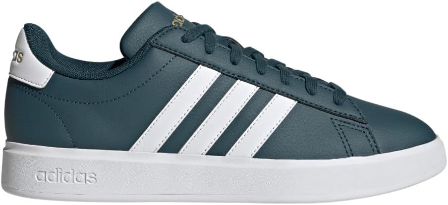 Adidas Grand Court Cloudfoam Lifestyle Comfort Sneaker, Arctic Night/White/Gold Metallic