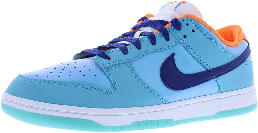 Nike Dunk Low Sneakers, Baltic Blue/Deep Royal Blue/Total Orange/White