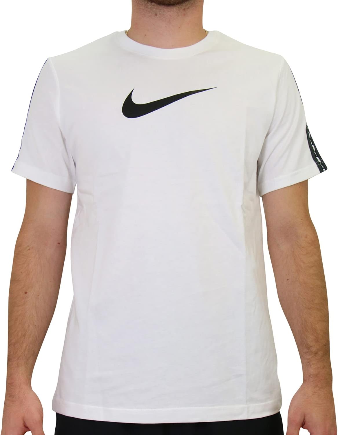 Nike Dri-FIT Training T-Shirt, Black (White Logo)