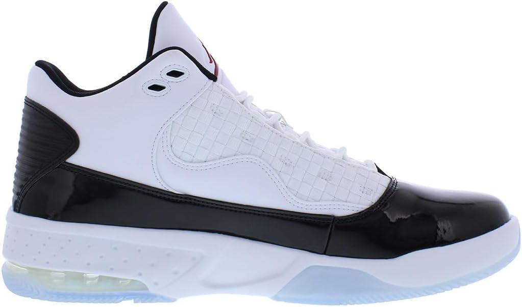 Nike Basketball Shoe, Hot Red/Deep Black-white