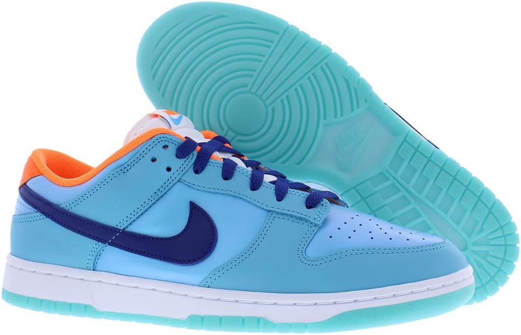 Nike Dunk Low Sneakers, Baltic Blue/Deep Royal Blue/Total Orange/White