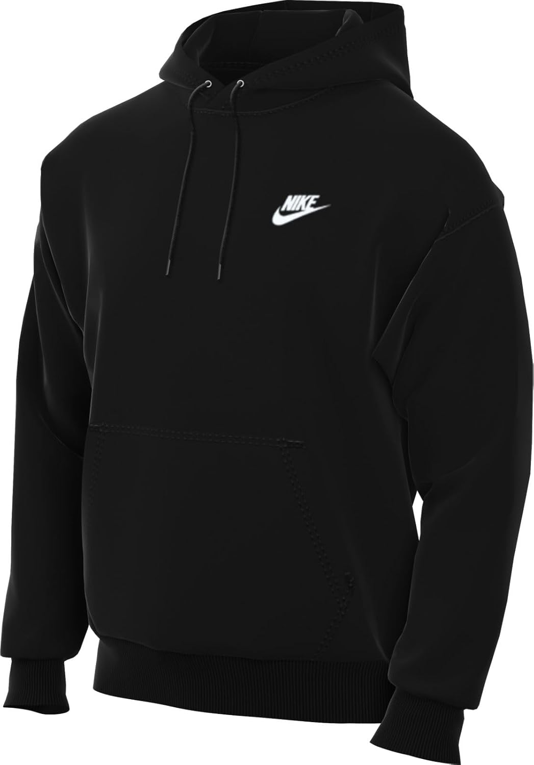 Nike Club FT Oversized PO Hoodies, Black/Black/(White)