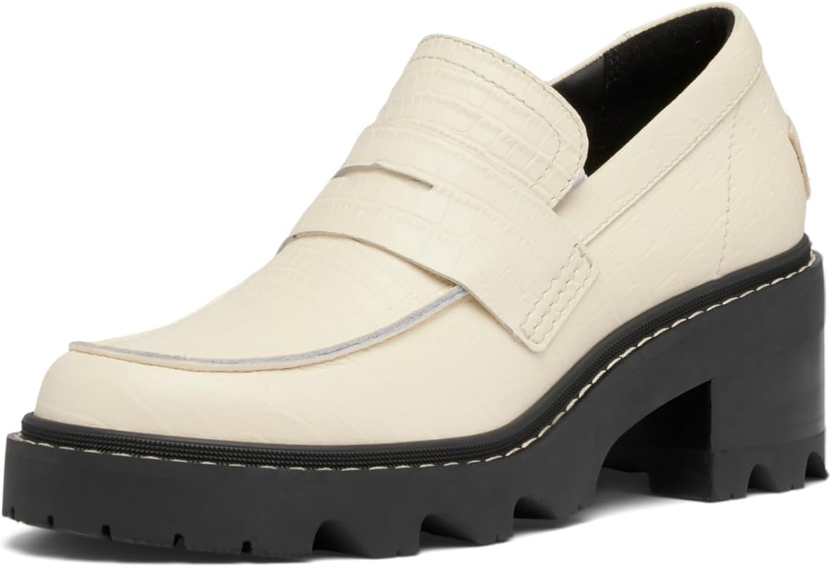 Sorel Joan Now City Loafer - Chalk, Black -