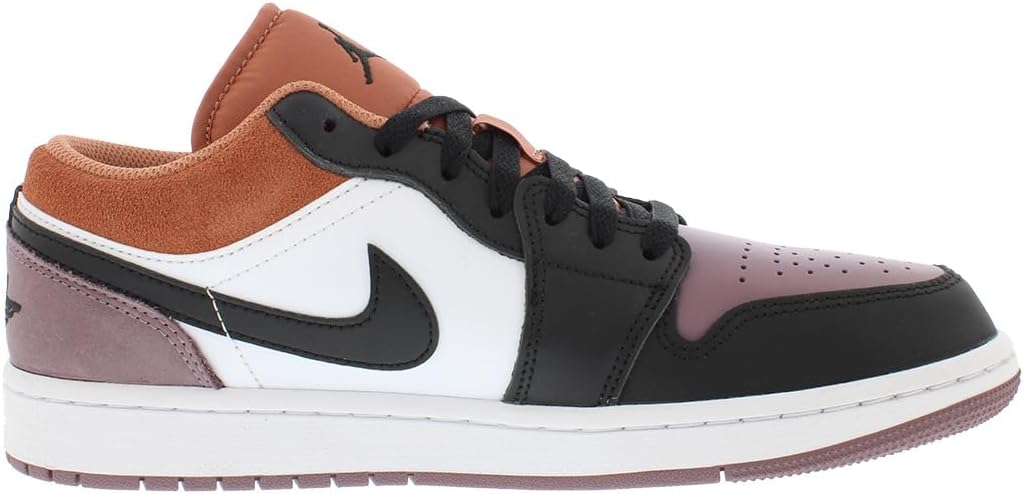 Nike Air Jordan 1 Low SE Sneaker, White/Sky J Orange/Sky J Mauve/Black