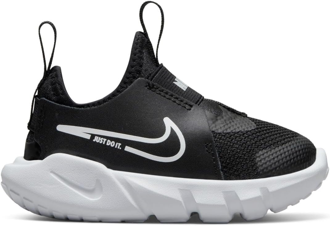 Nike Flex Runner 2 PSV Laced Shoes, Black/White-Photo Blue-Univ Gold