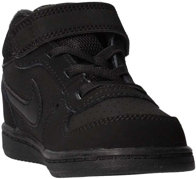 Nike Court Borough Mid (TDV) Black/Black Basketball Shoe 7 Infants