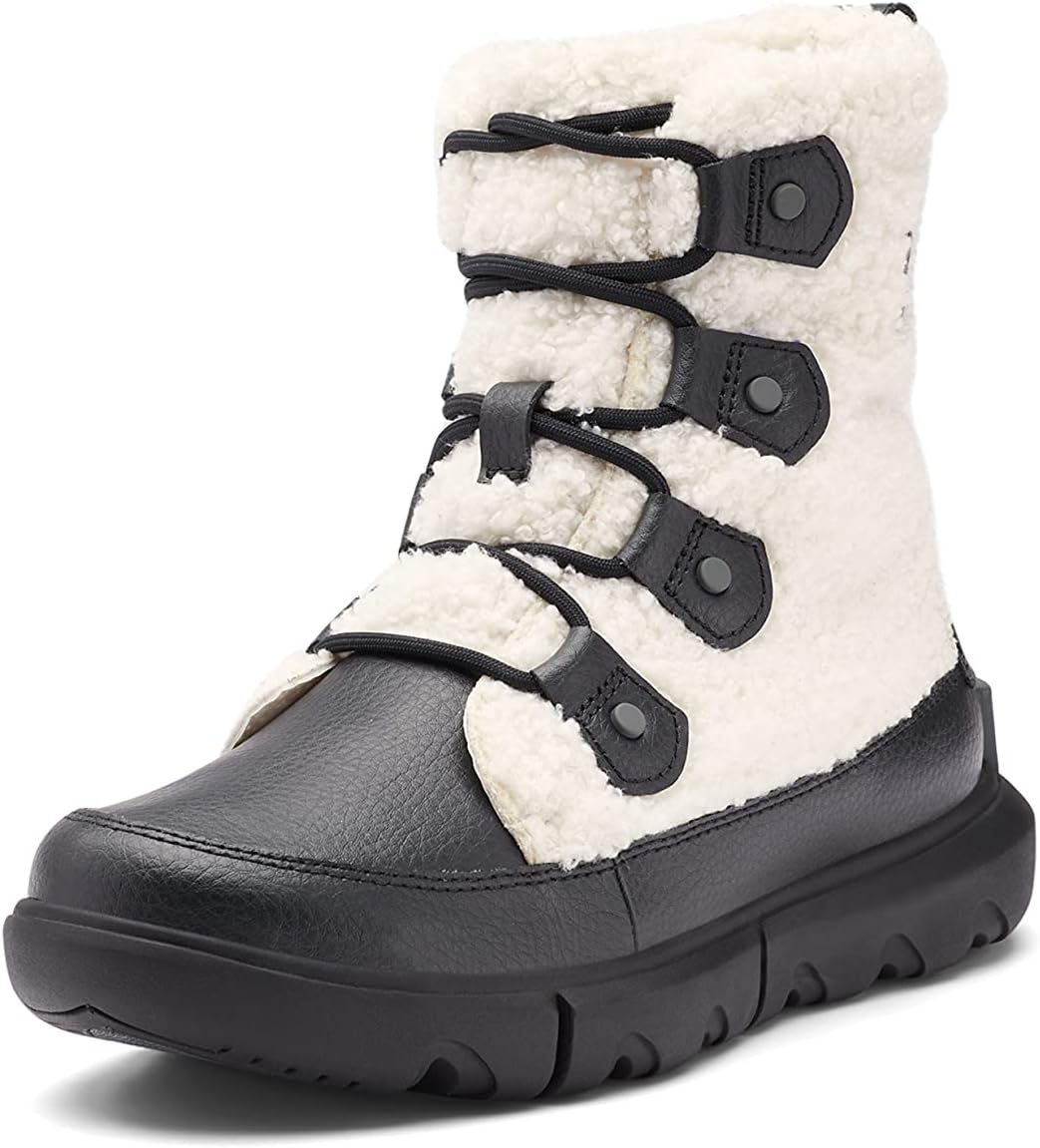 SOREL Explorer II Joan Cozy Boot - Black, Sea Salt -