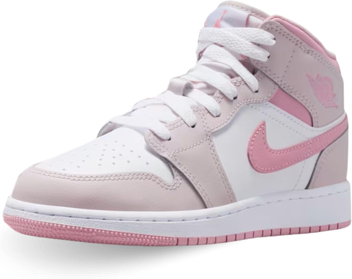Air Jordan 1 Mid Shoes (Pearl Pink/White/Medium Soft Pink)