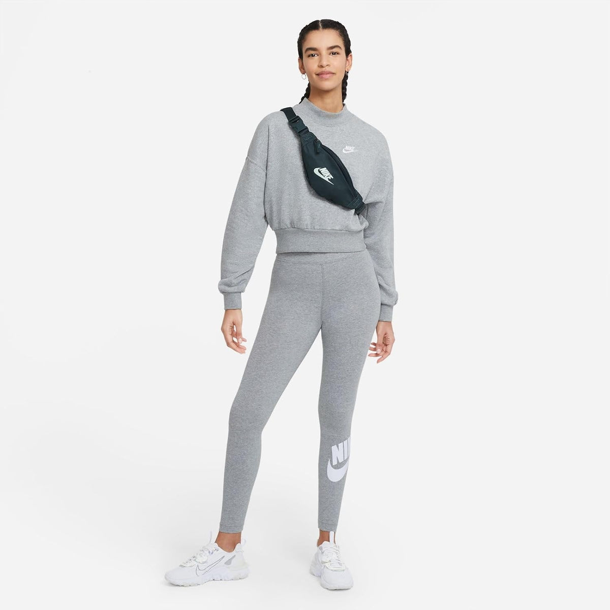 Nike Sportswear Essential Heather Gray High Rise Legging