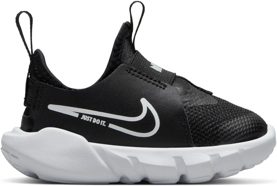Nike Flex Runner 2 PSV Laced Shoes, Black/White-Photo Blue-Univ Gold