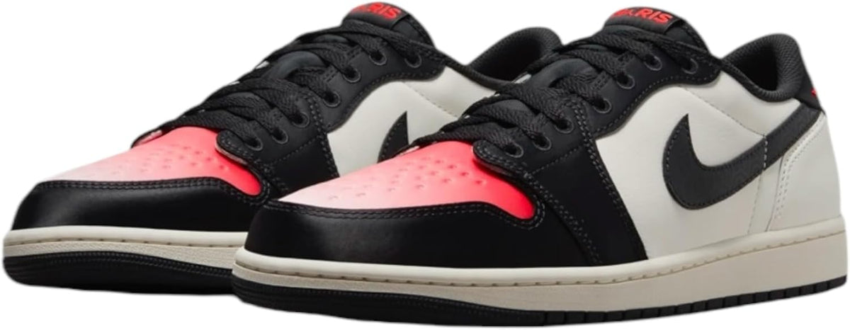Nike Air Jordan 1 Low Shoes, Sail/Off Noir-infared