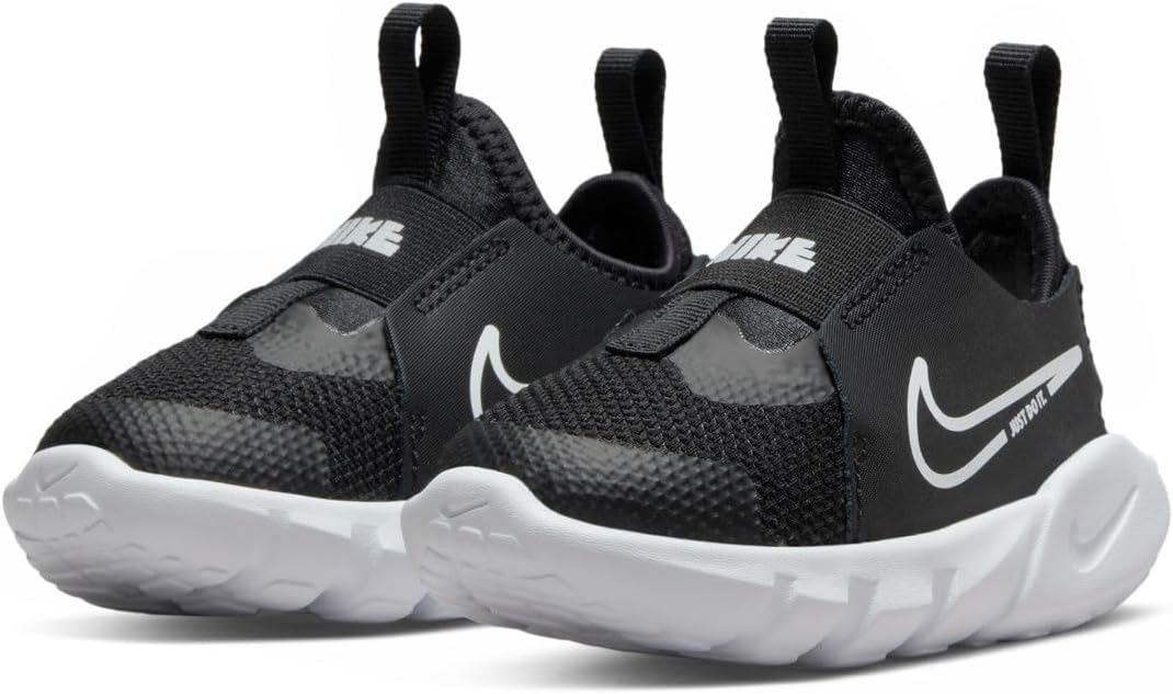 Nike Flex Runner 2 (TDV) Sneaker, Black White Photo Blue University Gold, 12.5 UK Child