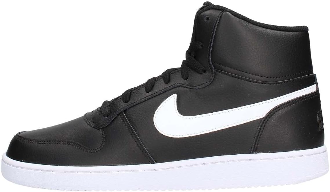 Nike Ebernon Mid Trainers Black/White - 12 - High Top
