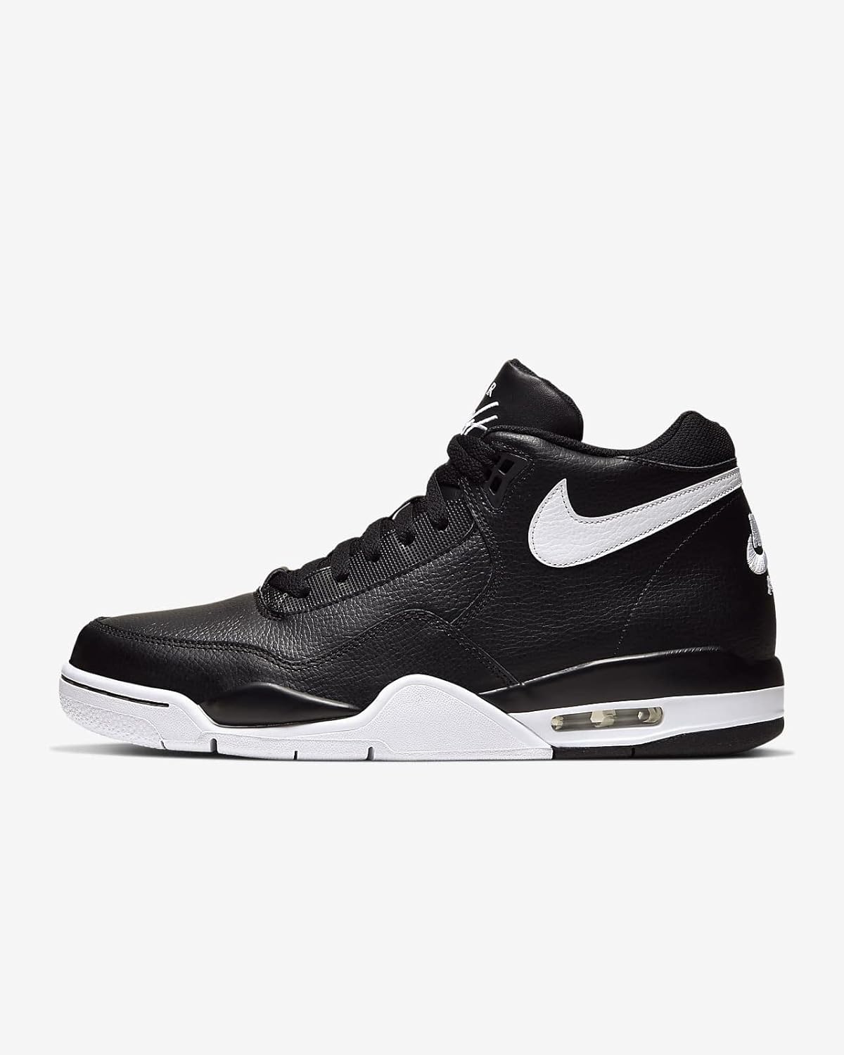 Nike Flight Legacy Leather Trainers Sneakers Basketball Shoes (Black/White 002), Black White