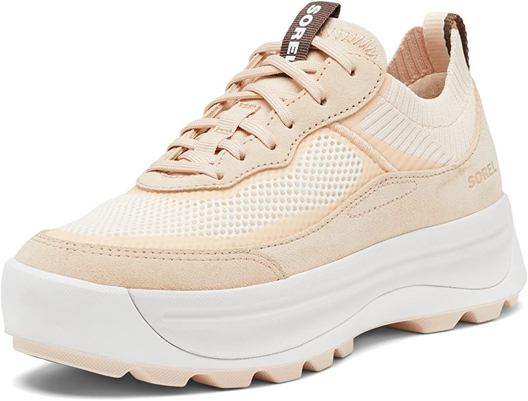 Sorel ONA 503 Knit Low Sneakers - White Peach, Nova Sand -
