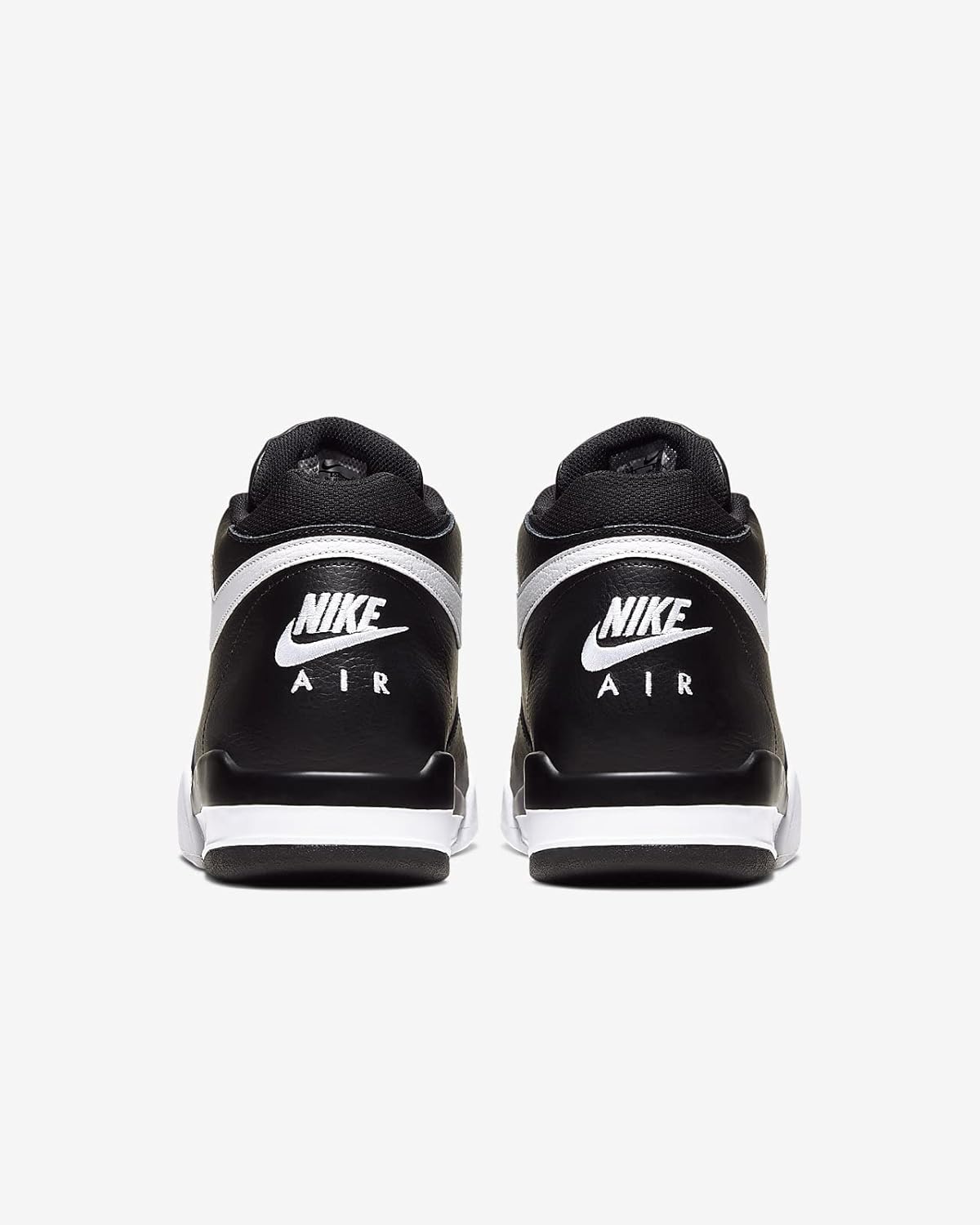Nike Flight Legacy Leather Trainers Sneakers Basketball Shoes (Black/White 002), Black White