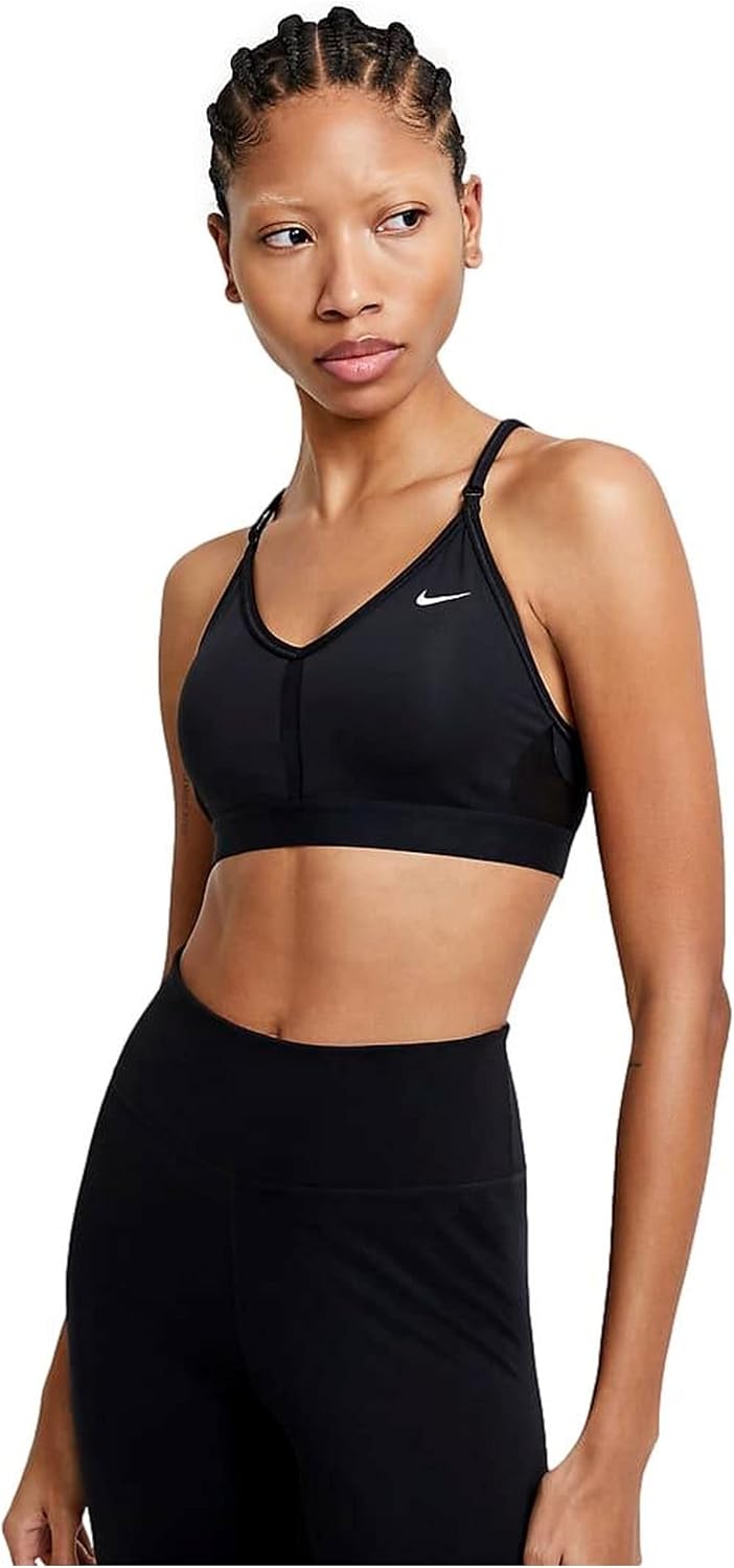 Nike Indy Wire-Free Sports Bra, Medium, Black/White