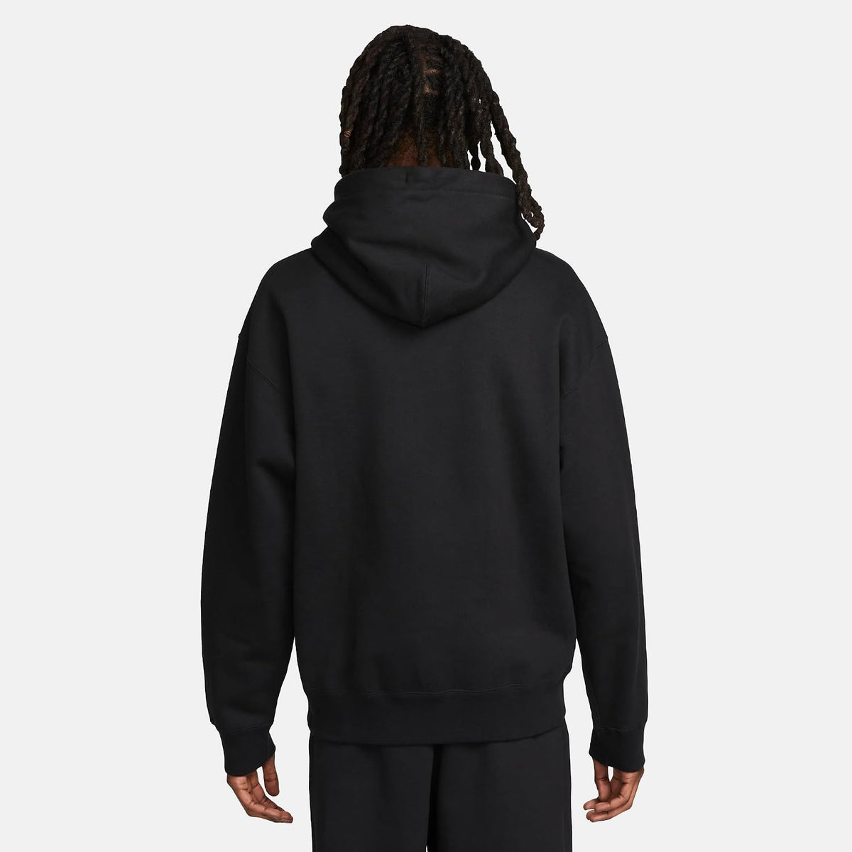 Nike Sportswear Solo Swoosh Fleece Pullover Hoodie, Black/White