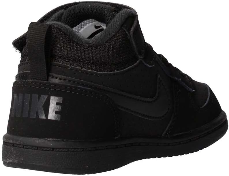 Nike Court Borough Mid (TDV) Black/Black Basketball Shoe 7 Infants