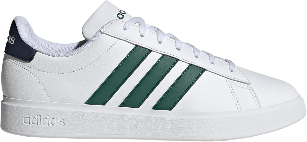 Adidas Grant Court 2.0 Sneaker, White/Collegiate Green/Shadow Navy