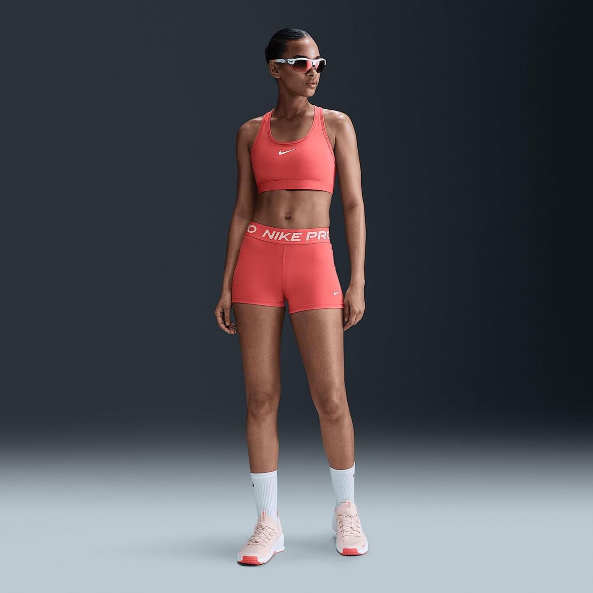 Nike Pro, White/White
