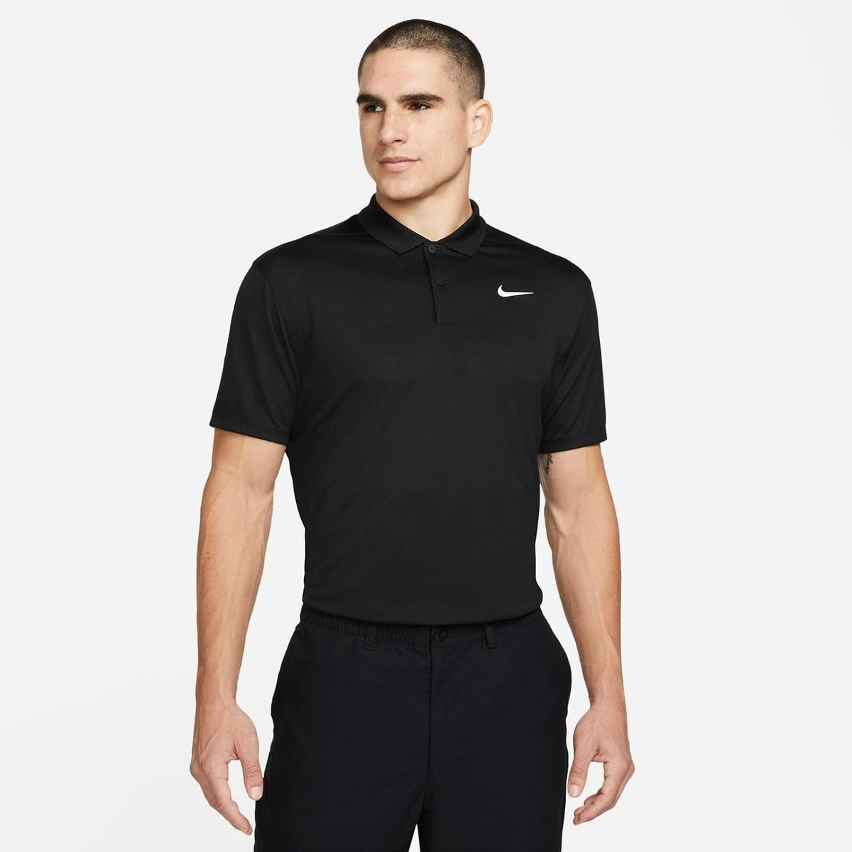 NikeCourt Dri-FIT Tennis Polo (Black/White,) Size