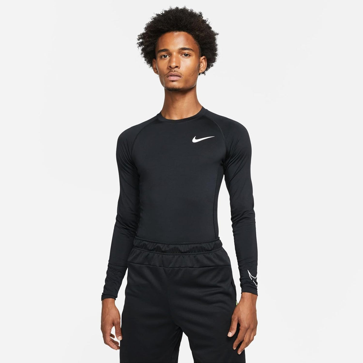 Nike Pro Dri Fit Slim Fit Long Sleeve Top Xx Large Black