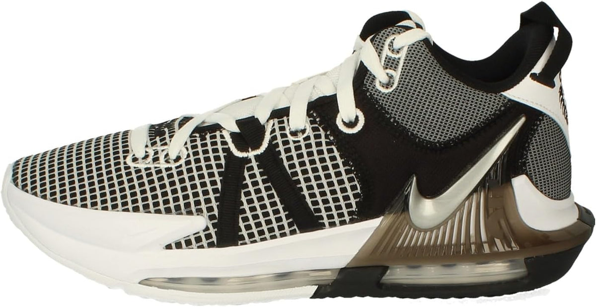 Nike Adult Basketball Shoes, White Silver Metallic Black