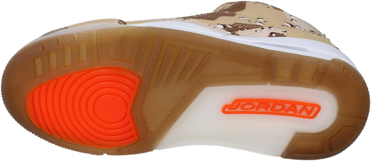 Air Jordan 3 Retro Tex Desert Camo Shoes, Dark Driftwood, Sail, Hemp, White