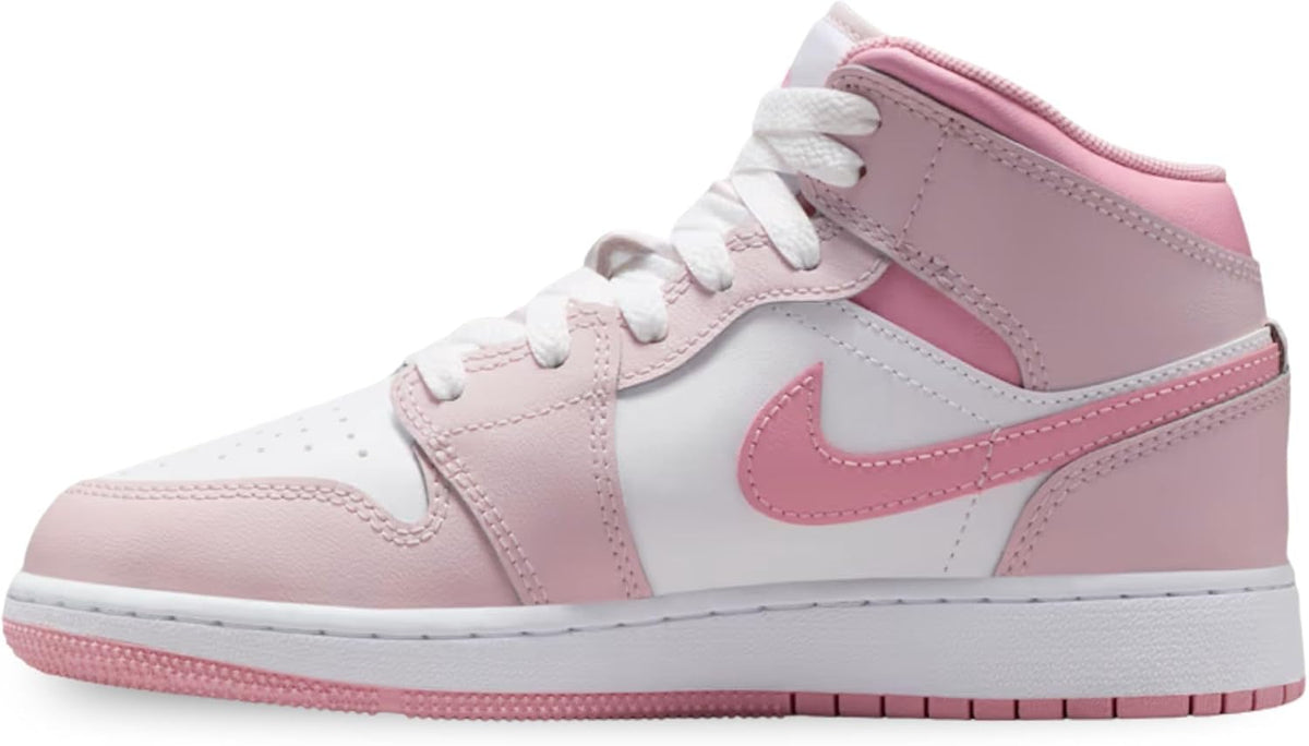 Air Jordan 1 Mid Shoes (Pearl Pink/White/Medium Soft Pink)