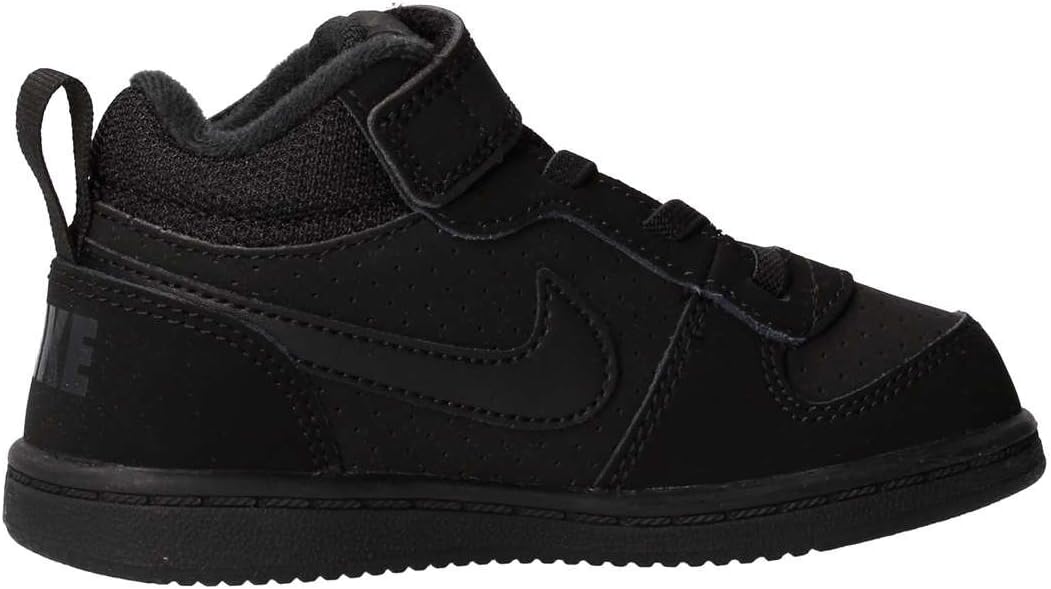 Nike Court Borough Mid (TDV) Black/Black Basketball Shoe 7 Infants