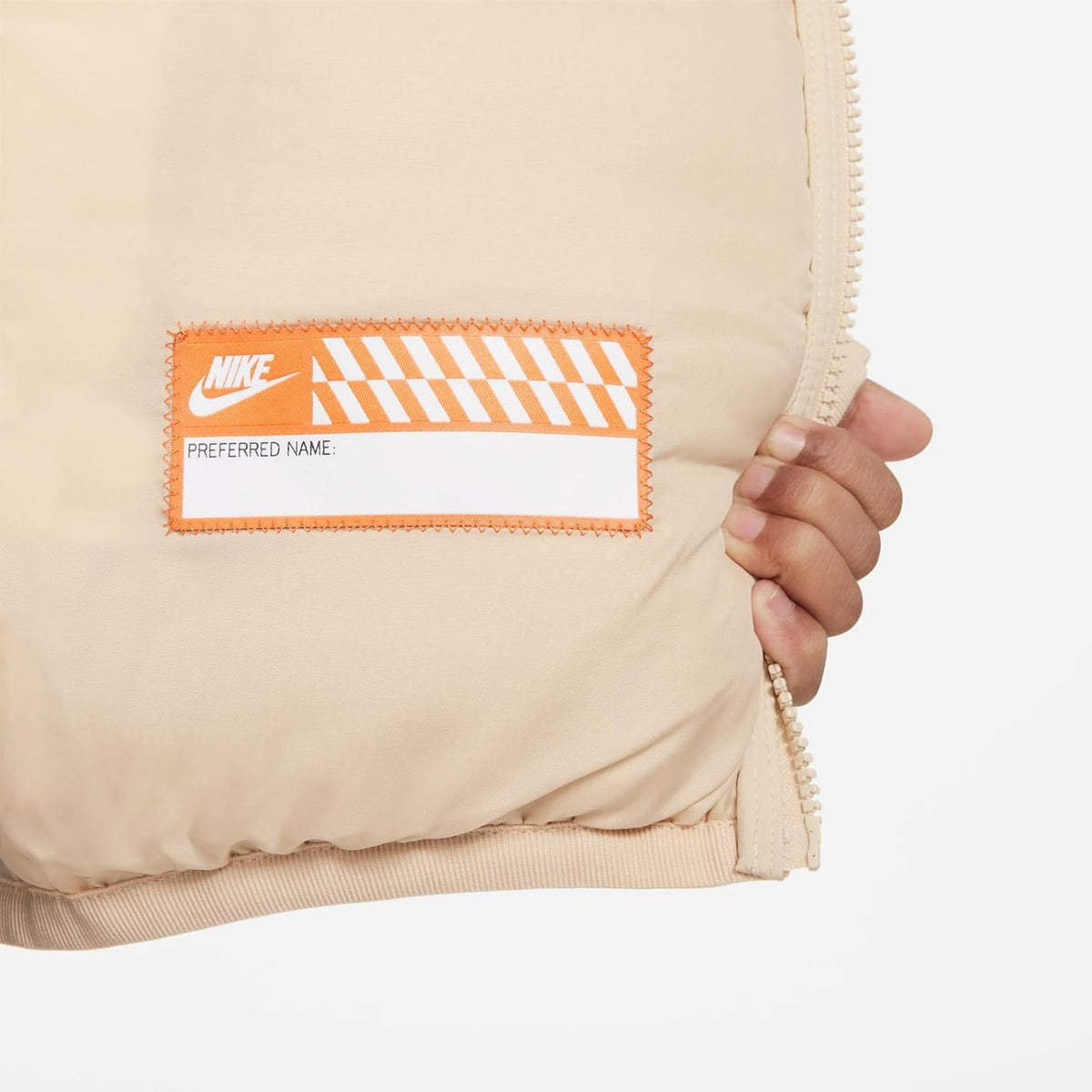 Nike Sportswear Lightweight Synthetic Fill Loose Hooded Jacket, Sanddrift/Sanddrift/White