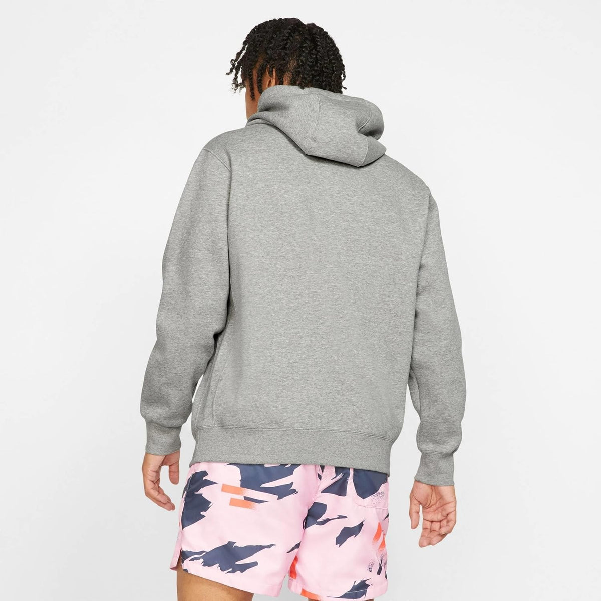 Nike Pull Over Hoodie, Dark Grey Heather/Mattelic Silver/White