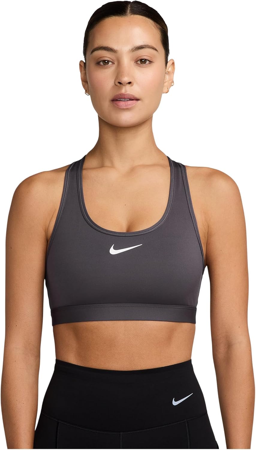 Nike Swsh Med Spt Bra, Smokeyblue(White)