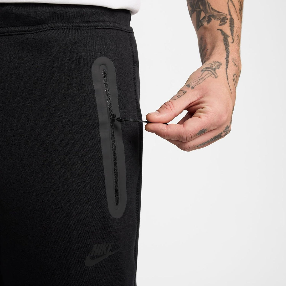 Nike M NK TCH FLC OH PANT2 Bottoms, Black(Black)