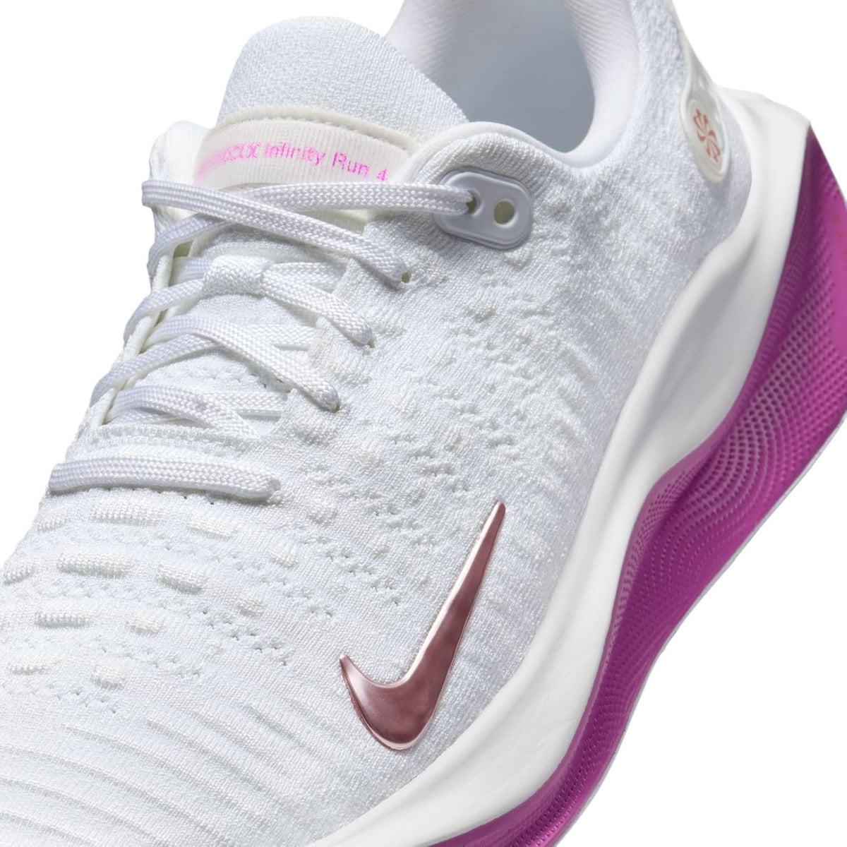 Nike Infinityrn 4 Road Running Shoes for, White MTLC Red Bronze Hot Fuchsia