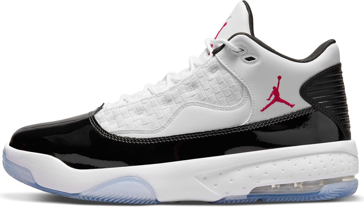 Nike Basketball Shoe, White/Gym Red-black