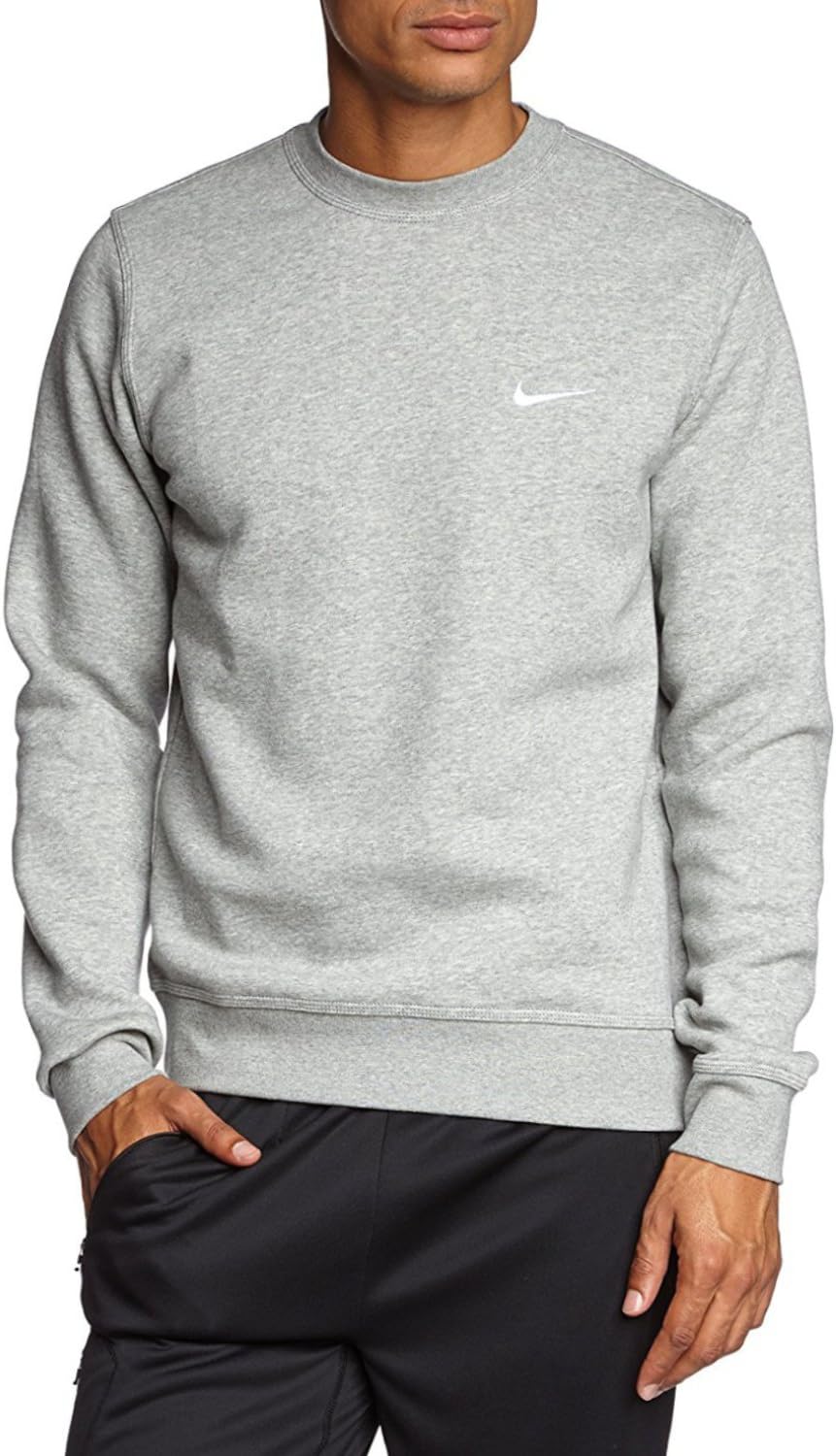 Nike Classic Fleece Gray Crewneck Style :