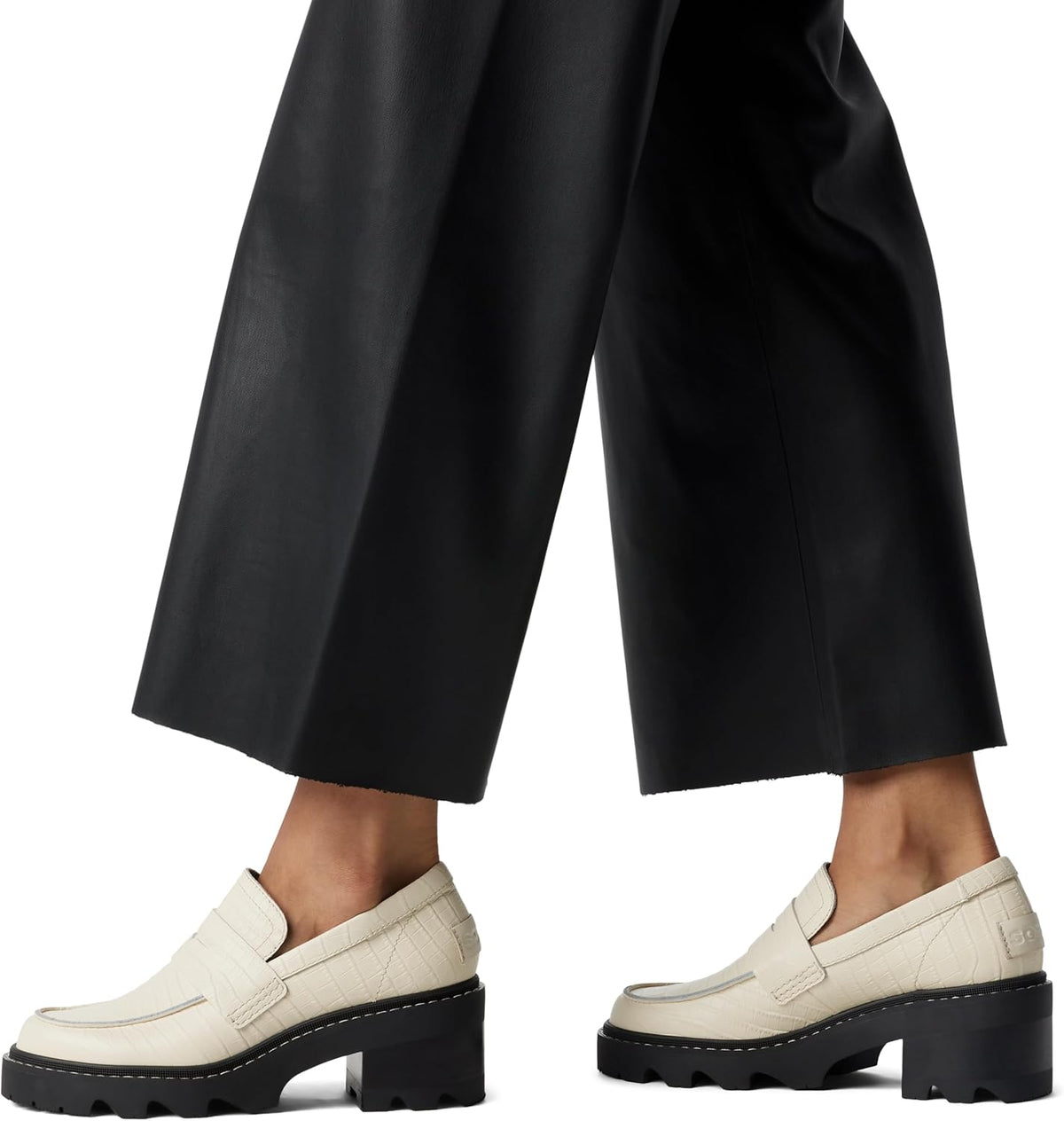 Sorel Joan Now City Loafer - Chalk, Black -