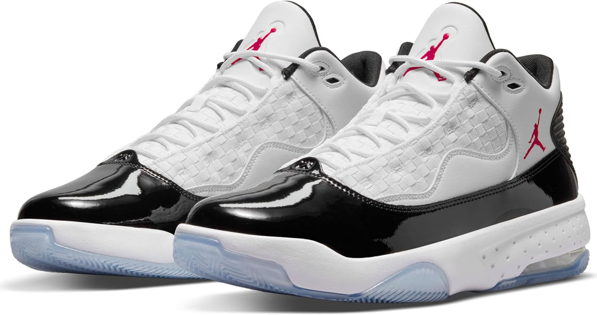 Nike Basketball Shoe, White/Gym Red-black