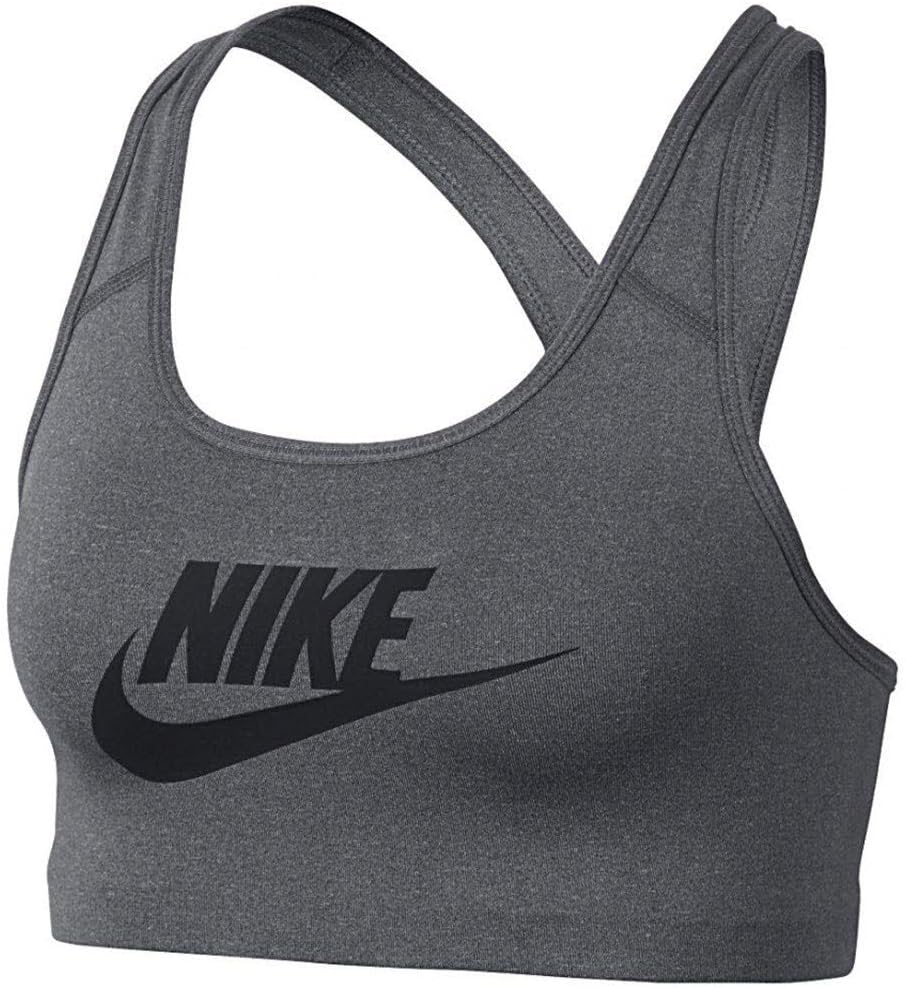 Nike Swoosh Futura Bra Top Carbon/Black
