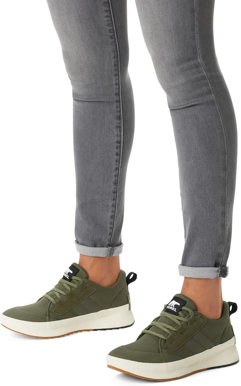 Sorel Out N About LLL Waterproof Low Sneakers - Stone Green, Sea Salt -