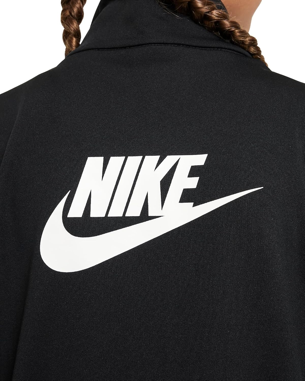 Nike K NSW TRACKSUIT POLY FZ HBR Tracksuit Black/Black/White Size