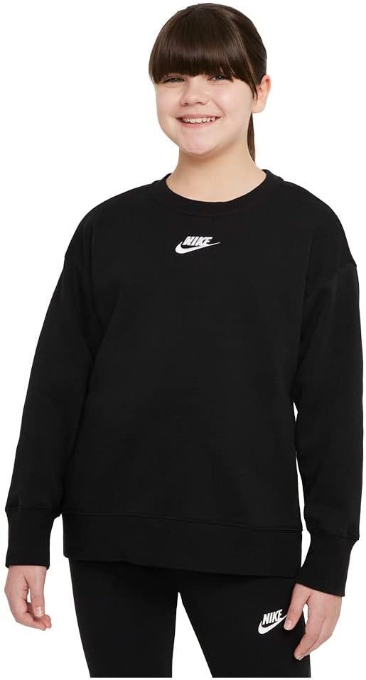 Nike NSW Club Fleece LBR BF Crew ( / ), Black/White