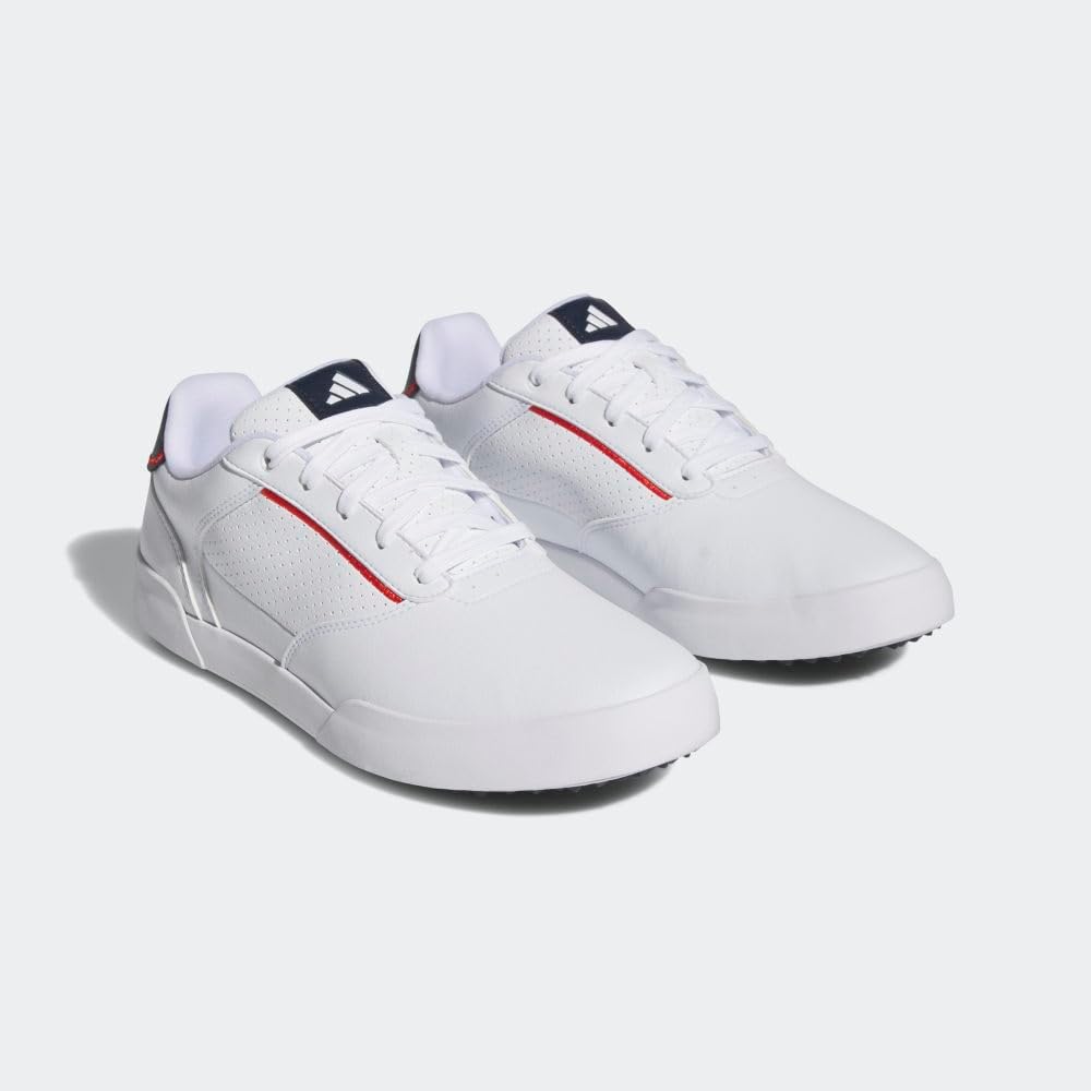Adidas Retrocross Spikeless Golf Shoes, FTWR White/FTWR White/Collegiate Navy