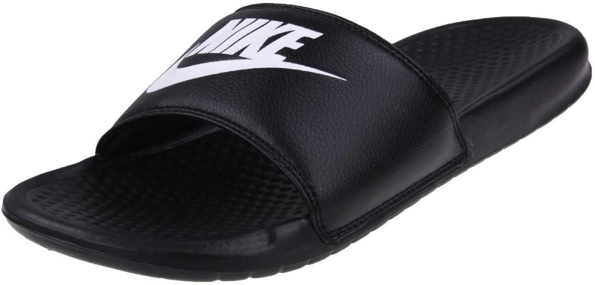 Nike Benassi Just Do It Athletic Sandal, Black/White Noir/Blanc