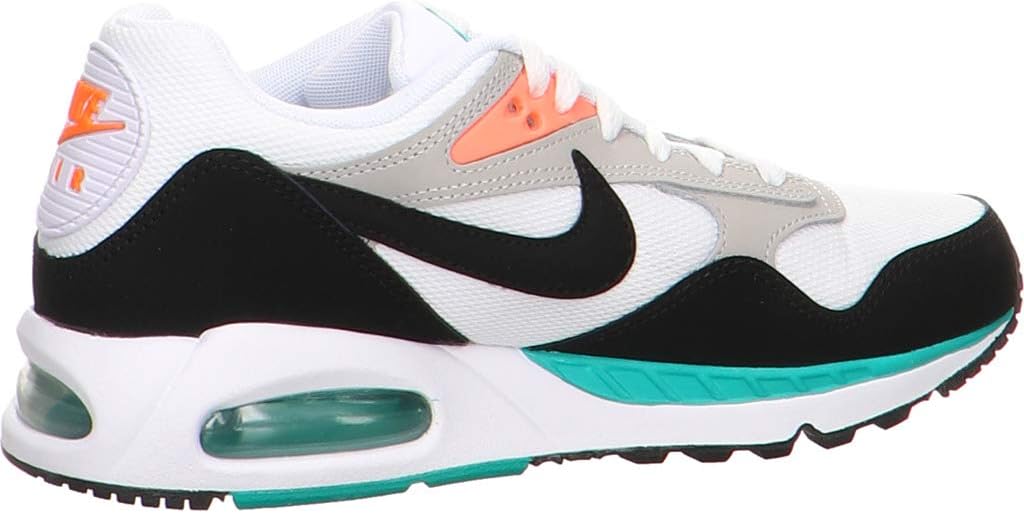 Nike Air Max Correlate Running Shoes, White/New Green/Bright Mango/Black