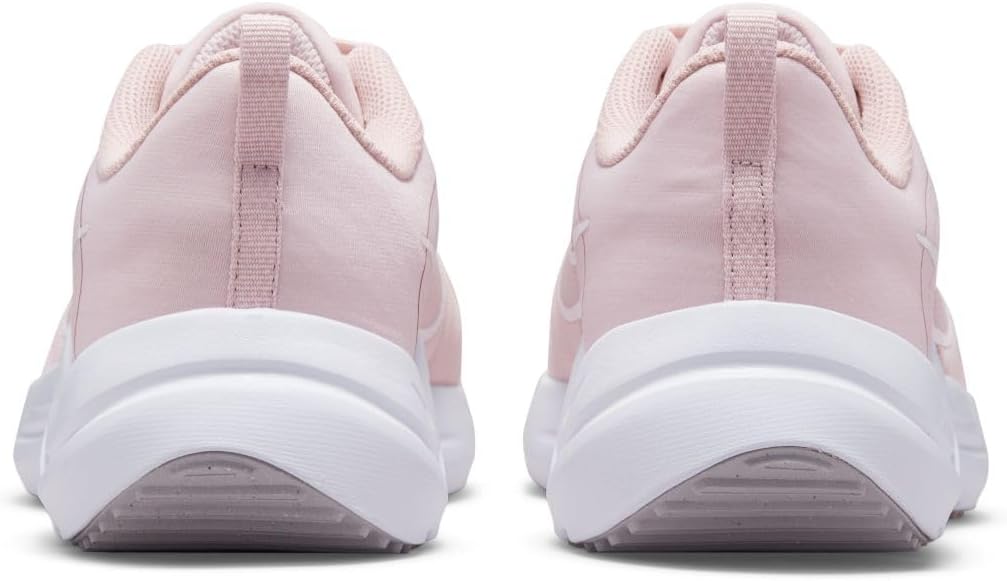 Nike Downshifter 12 Trainers, Barely Rose White Pink Oxford, 7.5