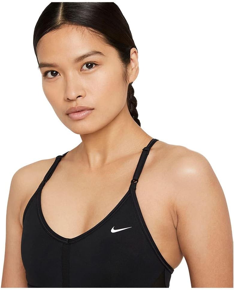 Nike Indy Wire-Free Sports Bra, Large, Black/White